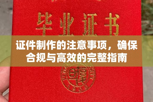 敦化证件制作的注意事项，确保合规与高效的完整指南
