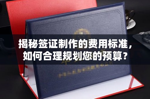 敦化揭秘签证制作的费用标准，如何合理规划您的预算？