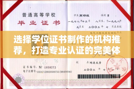 敦化选择学位证书制作的机构推荐，打造专业认证的完美体验